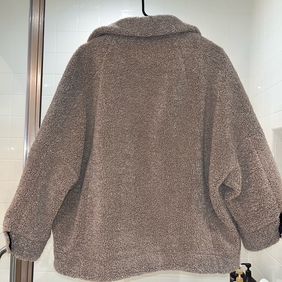 Zara Oversized Shearling Teddy Coat/Jacket - Picture 2 of 9